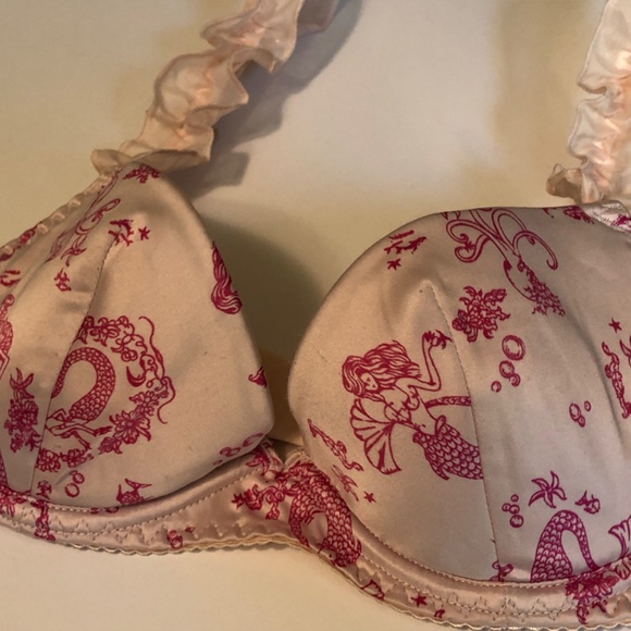 Victorias Secret Mermaid Print Bra Sexy Little Things Vintage 34B - Picture 2 of 10